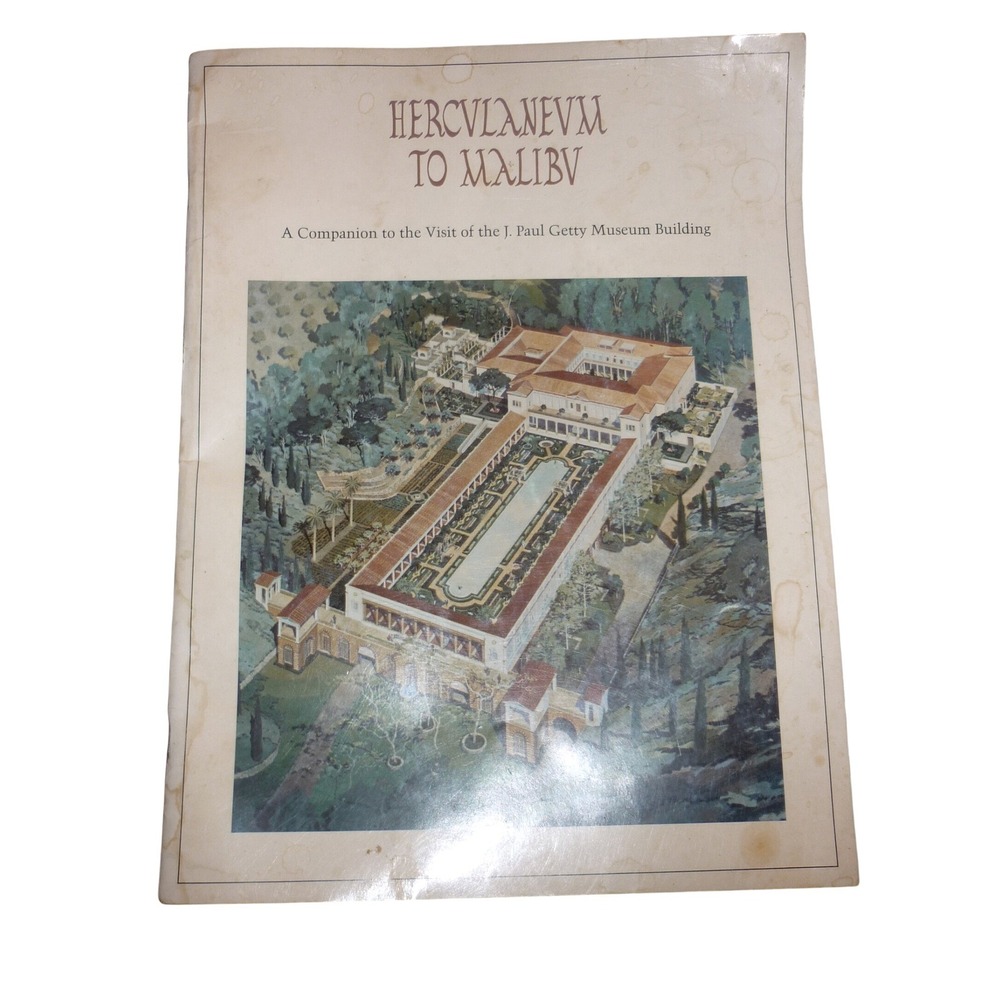 1975 Herculaneum to Malibu J Paul Getty Museum Villa Architecture History Book